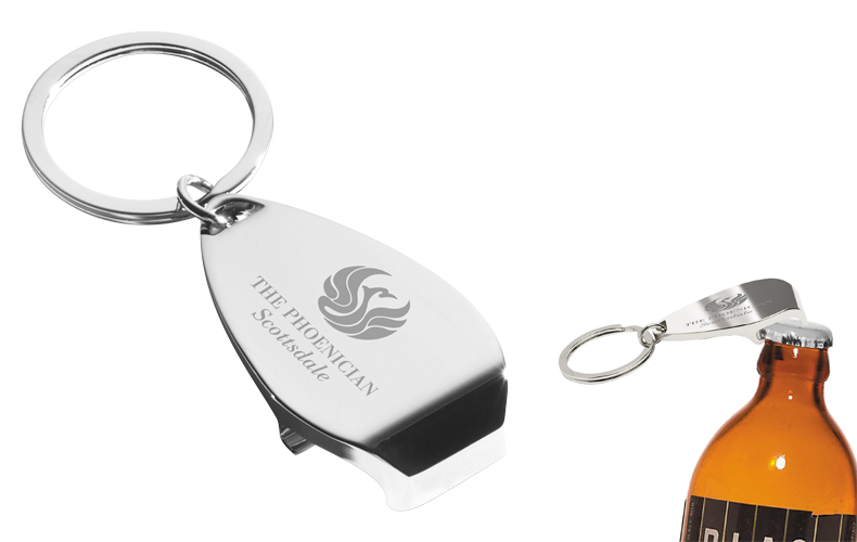 Elite Laser Engraved Metal Bottle Opener Keyholder